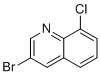 3-溴-8-氯喹啉分子结构 (CAS 205111-94-0)