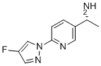structure of CAS# 2054317-97-2, (R)-1-(6-(4-Fluoro-1H-pyrazol-1-yl)pyridin-3-yl)ethan-1-amine