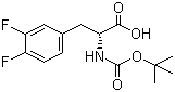structure of CAS# 205445-51-8, Boc-3,4-difluoro-D-phenylalanine