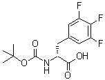 structure of CAS# 205445-55-2, N-[叔丁氧羰基]-3,4,5-三氟-D-苯丙氨酸