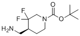 structure of CAS# 2055043-62-2, tert-Butyl (4S)-4-(aminomethyl)-3,3-difluoropiperidine-1-carboxylate