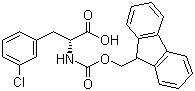 structure of CAS# 205526-23-4, Fmoc-3-chloro-D-phenylalanine