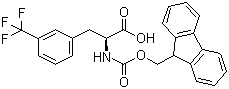 structure of CAS# 205526-27-8, Fmoc-L-3-Trifluoromethylphenylalanine