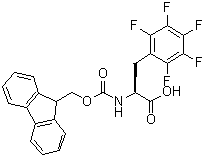 structure of CAS# 205526-32-5, N-[(9H-Fluoren-9-ylmethoxy)carbonyl]-2,3,4,5,6-pentafluoro-L-phenylalanine