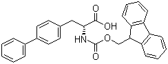 structure of CAS# 205526-38-1, N-[(9H-fluoren-9-ylmethoxy)carbonyl]-D-4,4'-biphenylalanine