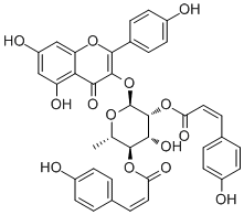 structure of CAS# 205534-17-4, 2",4"-Di-O-(Z-p-coumaroyl)afzelin