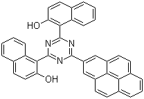 CAS # 20572-37-6, Pigment Yellow 148, C. I. 59020, 1,1'-[6-(Pyren-2-yl)-1,3,5-triazine-2,4-diyl]bis(2-naphthol)