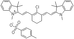 2-[2-[2-Chloro-3-[(1,3-dihydro-1,3,3-trimethyl-2H-indol-2-ylidene)ethylidene]-1-cyclohexen-1-yl]ethenyl]-1,3,3-trimethyl-3H-indolium salt with 4-methylbenzenesulfonic acid molecular structure (CAS 205744-92-9)