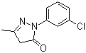 1-(3-氯苯基)-3-甲基-5-吡唑啉酮分子结构 (CAS 20629-90-7)