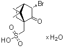 structure of CAS# 206860-46-0, (1S,3S,4S)-3-Bromo-7,7-dimethyl-2-oxobicyclo[2.2.1]heptane-1-methanesulfonic acid hydrate