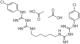 structure of CAS# 206986-79-0, Chlorhexidine diacetate
