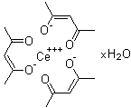 structure of CAS# 206996-61-4, Cerium(III) acetylacetonate hydrate