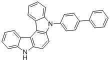 structure of CAS# 2071630-78-7, 5-([1,1'-Biphenyl]-4-yl)-5,8-dihydroindolo[2,3-c]carbazole