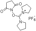structure of CAS# 207683-26-9, Dipyrrolidino(N-succinimidyloxy)carbenium hexafluorophosphate