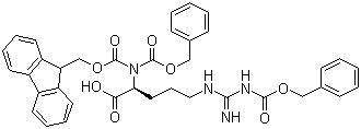 structure of CAS# 207857-35-0, N-Fmoc-N,N'-bis-Cbz-L-arginine
