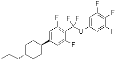 CAS # 208338-62-9, 5-[[2,6-Difluoro-4-(trans-4-propylcyclohexyl)phenyl]difluoromethoxy]-1,2,3-trifluorobenzene