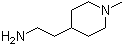 1-甲基-4-哌啶乙胺分子结构 (CAS 20845-38-9)