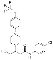 CAS # 2086257-77-2, VBIT-4, N-(4-chlorophenyl)-4-hydroxy-3-(4-(4-(trifluoromethoxy)phenyl)piperazin-1-yl)butanamide