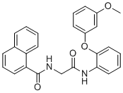 CAS # 2089314-64-5, AOH1996, N-(2-((2-(3-Methoxyphenoxy)phenyl)amino)-2-oxoethyl)-1-naphthamide