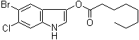 structure of CAS# 209347-94-4, 5-Bromo-6-chloro-1H-indol-3-yl octanoate