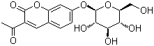 3-乙酰基伞形酮基 beta-D-吡喃葡萄糖苷分子结构 (CAS 20943-16-2)
