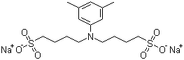 structure of CAS# 209518-16-1, N,N-Bis(4-sulfobutyl)-3,5-dimethylaniline disodium salt