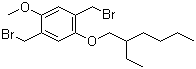 structure of CAS# 209625-37-6, 1,4-Bis(bromomethyl)-2-methoxy-5-(2-ethylhexyloxy)benzene