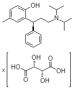 (R)-托特罗定 L-酒石酸盐分子结构 (CAS 209747-05-7)