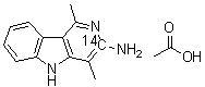 CAS 登录号：210049-08-4, 1,4-二甲基-5H-吡啶并[4,3-b]吲哚-3-胺-3-<sup>14</sup>C 单乙酸盐