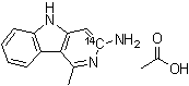 CAS 登录号：210049-15-3, 1-甲基-5H-吡啶并[4,3-b]吲哚-3-胺-3-<sup>14</sup>C 单乙酸盐