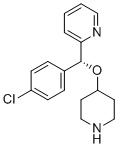 structure of CAS# 210095-55-9, (R)-2-((4-Chlorophenyl)(piperidin-4-yloxy)methyl)pyridine