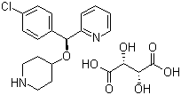 2-[(S)-(4-Chlorophenyl)(4-piperidinyloxy)methyl]pyridine (2R,3R)-2,3-Dihydroxybutanedioate molecular structure (CAS 210095-58-2)