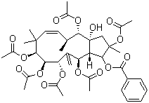 CAS # 210108-86-4, Jatrophane 2, 2,5,7,8,9,14-Hexaacetoxy-3-benzoyloxy-15-hydroxyjatropha-6(17),11E-diene
