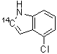 4-Chloro-1H-indole-2-<sup>14</sup>C molecular structure (CAS 210110-92-2)