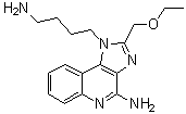 CAS 登录号：210304-20-4, 1-(4-氨基丁基)-2-(乙氧基甲基)-1H-咪唑并[4,5-c]喹啉-4-胺