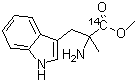 alpha-甲基色氨酸甲酯(羧基-<sup>14</sup>C)分子结构 (CAS 210357-35-0)