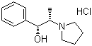 CAS # 210558-66-0, (1R,2S)-1-Phenyl-2-(1-pyrrolidinyl)propan-1-ol hydrochloride