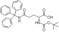structure of CAS# 210750-95-1, N2-[叔丁氧羰基]-N-(三苯甲基)-D-谷氨酰胺