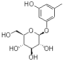 structure of CAS# 21082-33-7, 苔黑酚葡萄糖苷