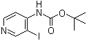 structure of CAS# 211029-67-3, 3-碘-4-吡啶基氨基甲酸叔丁基酯