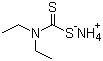 Ammonium N,N-diethyldithiocarbamate molecular structure (CAS 21124-33-4)