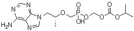 structure of CAS# 211364-69-1, 泰诺福韦单异丙氧羰基氧甲基酯