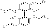 structure of CAS# 211560-97-3, (R)-(+)-6,6'-Dibromo-2,2'-bis(methoxymethoxy)-1,1'-binaphthalene