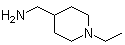 1-乙基-4-哌啶甲胺分子结构 (CAS 21168-71-8)