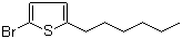 structure of CAS# 211737-28-9, 2-Bromo-5-hexylthiophene