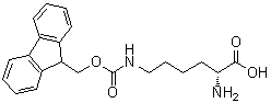 structure of CAS# 212140-39-1, N6-[(9H-Fluoren-9-ylmethoxy)carbonyl]-D-lysine