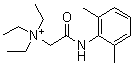 structure of CAS# 21306-56-9, 2-[(2,6-Dimethylphenyl)amino]-N,N,N-triethyl-2-oxoethanaminium