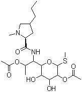 林可霉素 2,7-二乙酸酯分子结构 (CAS 2132-62-9)