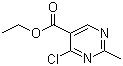 structure of CAS# 2134-36-3, Ethyl 4-chloro-2-methyl-5-pyrimidinecarboxylate