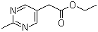 CAS # 2134-40-9, 2-Methyl-5-pyrimidineacetic acid ethyl ester